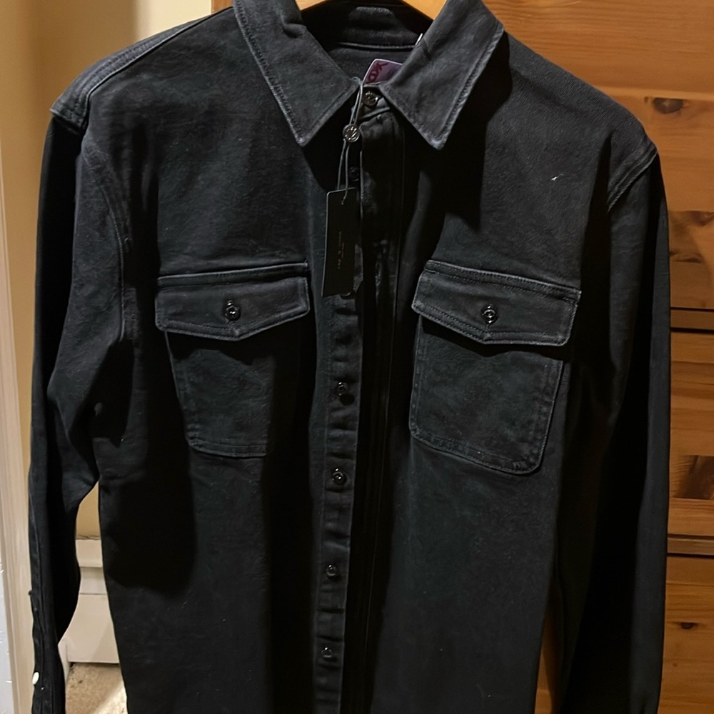 Rag&bone medium Black  Denim over shirt